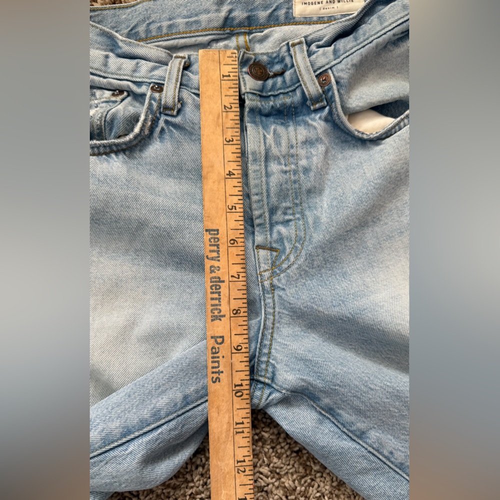 Imogene + Willie Ada Light Wash High Rise Straight Leg Jeans sz 24 - Picture 10 of 15